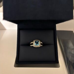 David Yurman Petite Albion Blue Topaz Ring